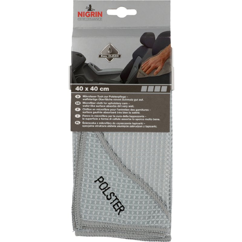 NIGRIN Performance chiffon microfibre pour tissu, 400×400 mm, 80% polyester 20% polyamide
